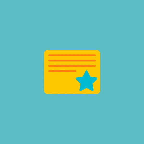 Icono de tarea estrella elemento plano. Ilustración vectorial del icono de tarea estrellado aislado en un fondo limpio para el diseño del logotipo de su aplicación móvil web . — Archivo Imágenes Vectoriales