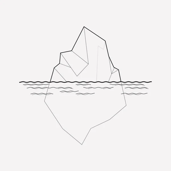 Iceberg icon line element.  illustration of iceberg icon line isolated on clean background for your web mobile app logo design.