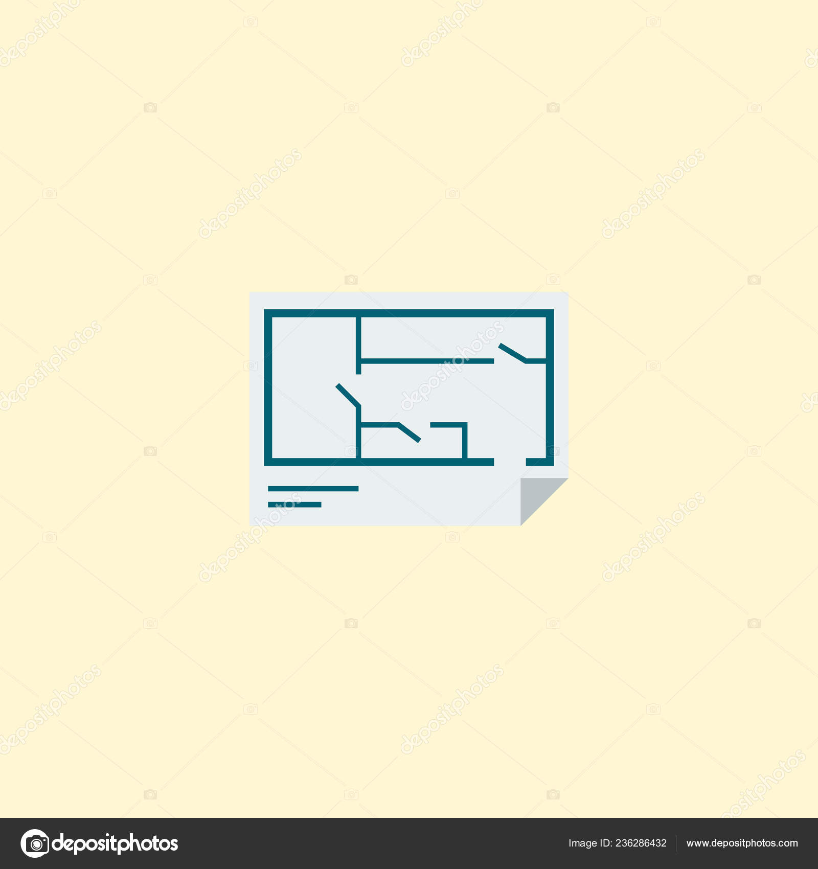 Floor Plan Icon Flat Element Illustration Of Floor Plan Icon Flat