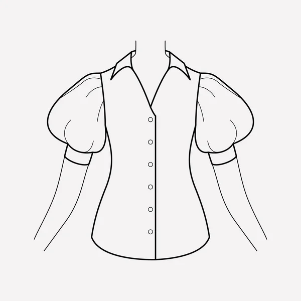 Blouse icon line element.  illustration of blouse icon line isolated on clean background for your web mobile app logo design. — Stock Photo, Image