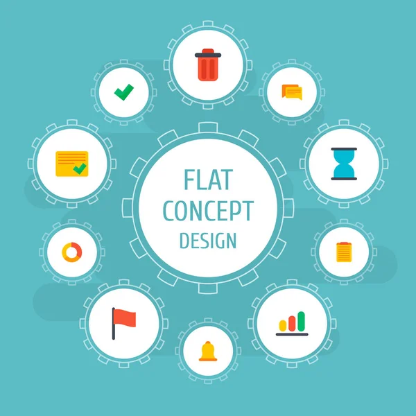 Küme yönetim simgeleri düz stil sembollerle anımsat, tam, Yorumlar ve diğer simgeler web mobil app logo tasarımı için.