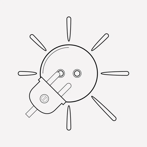 Элемент иконки солнечной энергии. Векторная иллюстрация линии иконок солнечной энергии изолированы на чистом фоне для дизайна логотипа вашего веб-мобильного приложения . — стоковый вектор