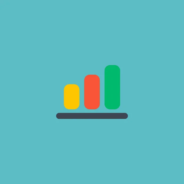 Bar chart icon flat element. Vector illustration of bar chart icon flat isolated on clean background for your web mobile app logo design.