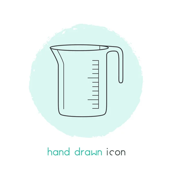 Measuring cup icon line element.  illustration of measuring cup icon line isolated on clean background for your web mobile app logo design.