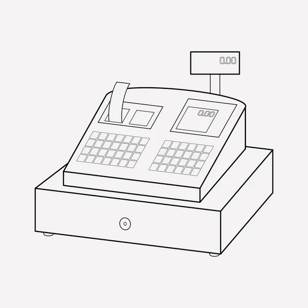 Cash register icon line element.  illustration of cash register icon line isolated on clean background for your web mobile app logo design. — Stock Photo, Image