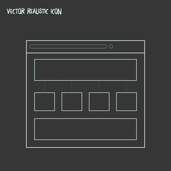 Content structure icon line element.  illustration of content structure icon line isolated on clean background for your web mobile app logo design.