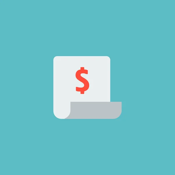 財務レポート アイコン フラット要素 ウェブ モバイル アプリのロゴ デザインのきれいな背景に分離された財務レポート アイコン フラットのベクトル イラスト — ストックベクタ