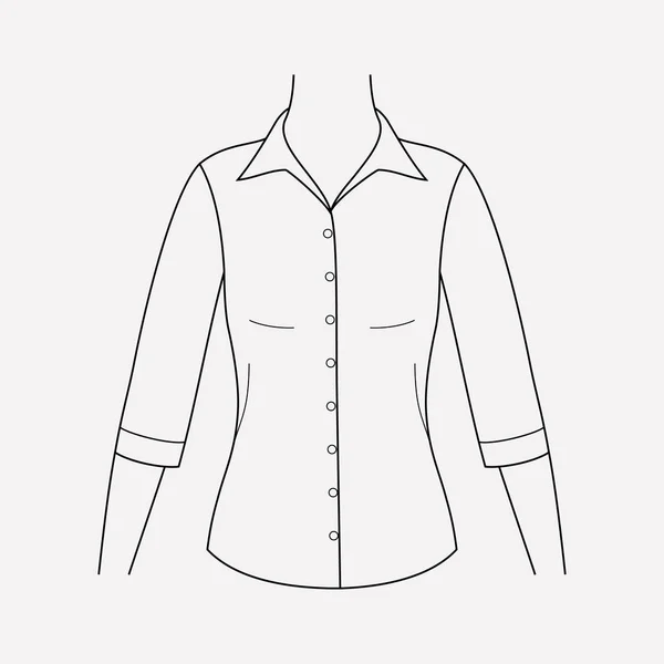 Mitten Långärmad Skjorta Ikonen Line Element Illustration Mid Långärmad Skjorta — Stockfoto