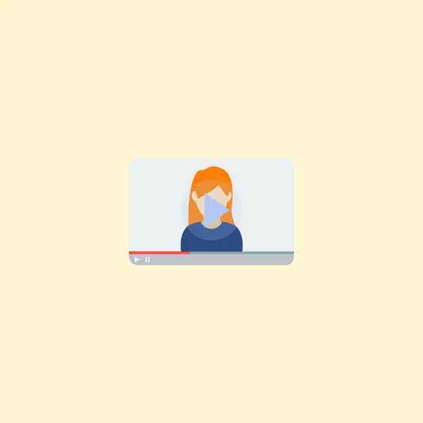 Video Blogger Icon Flat Element Illustration Video Blogger Icon Flat — Stock Photo, Image