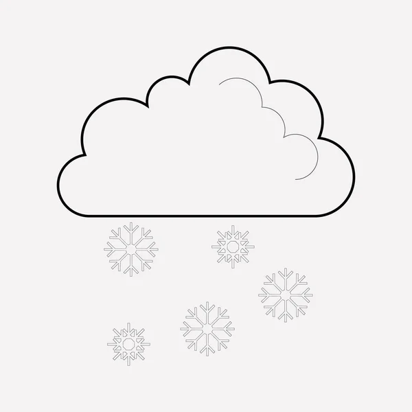 Elemento de linha de ícone de neve. ilustração da linha de ícone de neve isolada no fundo limpo para o design do logotipo do aplicativo móvel da web . — Fotografia de Stock