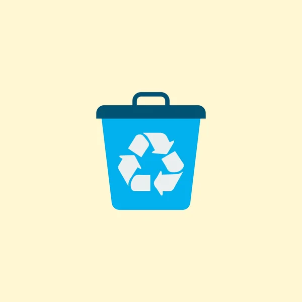 Reciclar Elemento Plano Ícone Ilustração Vetorial Ícone Reciclagem Plana Isolada — Vetor de Stock