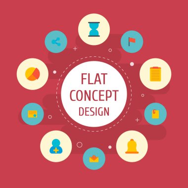 Yönetim simgeleri düz stil sembolleri payıyla, görev yönetim kurulu, eklemek üye ve diğer simgeler web mobil app logo tasarımı için.