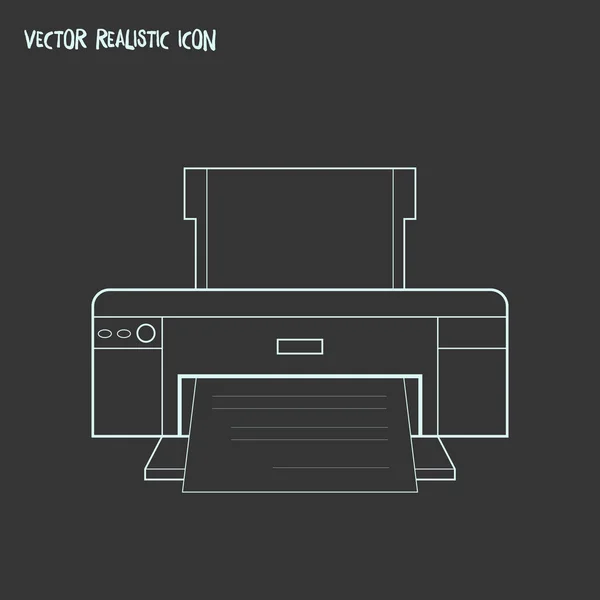 Printer icon line element.  illustration of printer icon line isolated on clean background for your web mobile app logo design. — Stock Photo, Image
