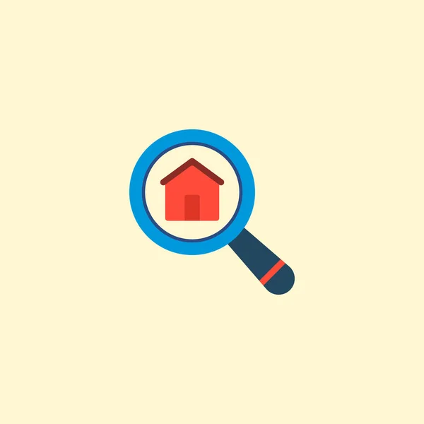 Search real estate icon flat element.  illustration of search real estate icon flat isolated on clean background for your web mobile app logo design.
