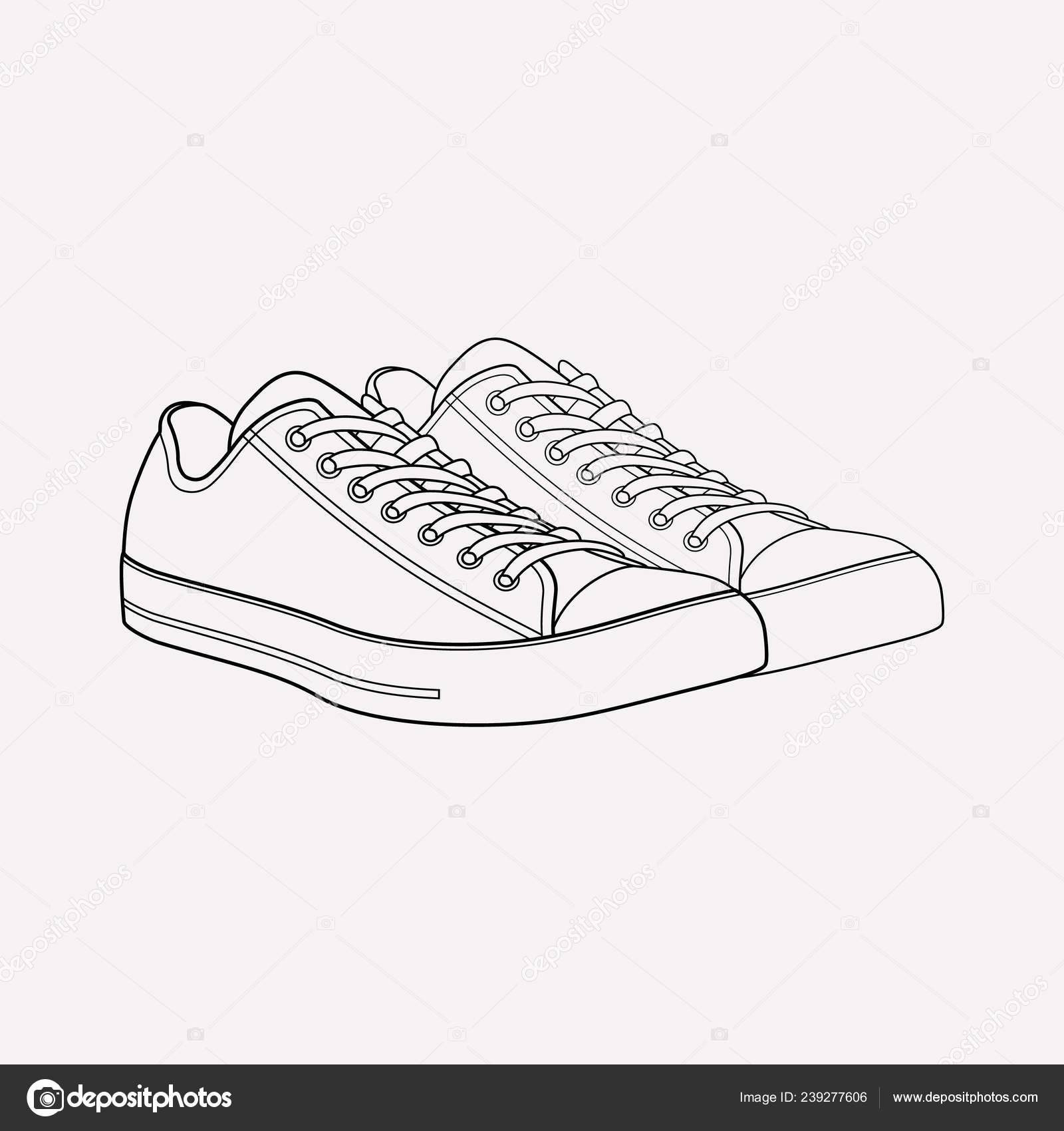 Converse shoes icon line element. Vector illustration of converse shoes icon line on clean background for your web app logo design. Stock Vector by ©TopVectorEl 239277606
