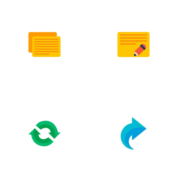 Set of task manager icons flat style symbols with edit task, redo, refresh and other icons for your web mobile app logo design. — Stock Vector