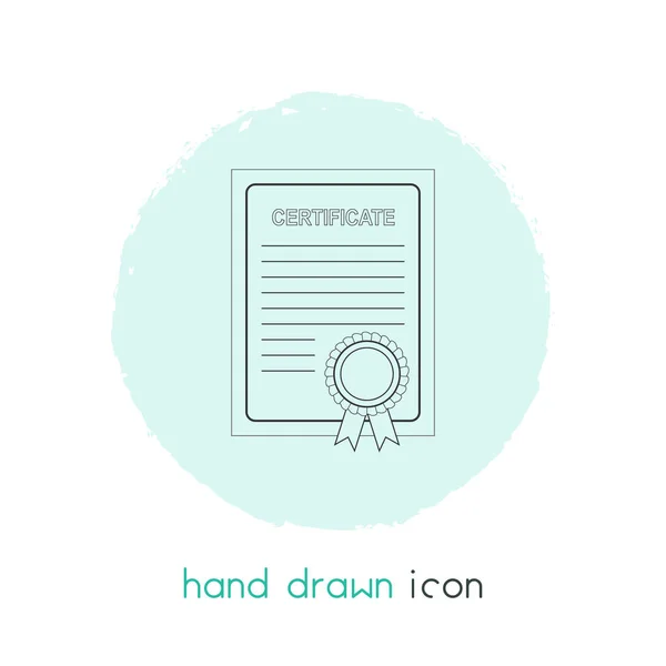 Certificate icon line element.  illustration of certificate icon line isolated on clean background for your web mobile app logo design.