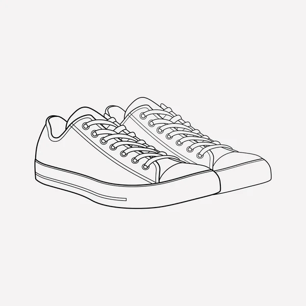 Converse sko ikon linje element. illustration af konverssko ikon linje isoleret på ren baggrund til din web mobil app logo design . - Stock-foto