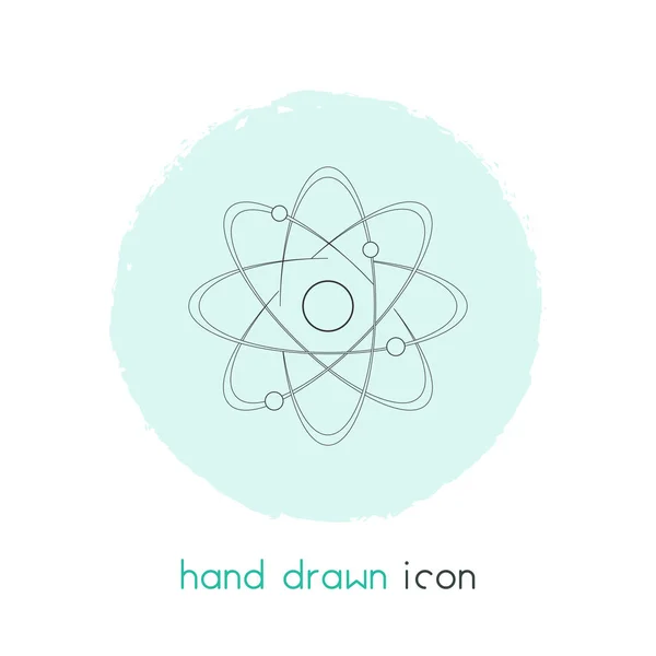 原子力アイコン ライン要素。ウェブ モバイル アプリのロゴ デザインのきれいな背景に分離された原子力アイコン ライン イラスト. — ストック写真