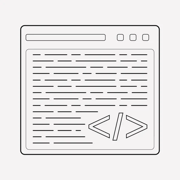 Custom coding icon line element.  illustration of custom coding icon line isolated on clean background for your web mobile app logo design. — 图库照片