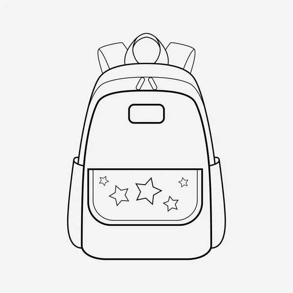 Elemento de línea de iconos de bolsa escolar. Ilustración vectorial de la línea de iconos de la bolsa escolar aislada en un fondo limpio para el diseño del logotipo de su aplicación móvil web . — Archivo Imágenes Vectoriales