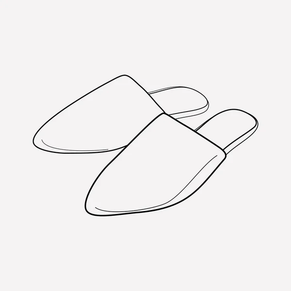Μουλάρια παπούτσια εικονίδιο στοιχείο γραμμή. Εικονογράφηση διάνυσμα μουλάρια παπούτσια εικονίδιο γραμμής απομονώνονται σε καθαρό υπόβαθρο για το σχεδιασμό λογοτύπου σας web εφαρμογή για κινητά. — Διανυσματικό Αρχείο