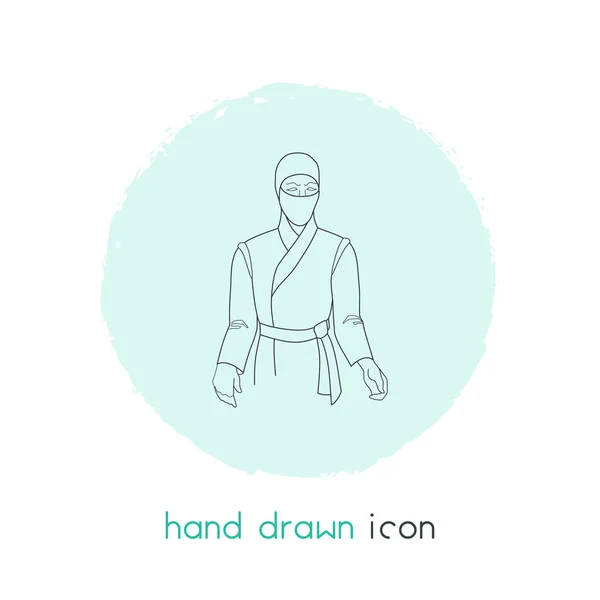 Ninja icon line element. Vector illustration of ninja icon line isolated on clean background for your web mobile app logo design. — Stok Vektör