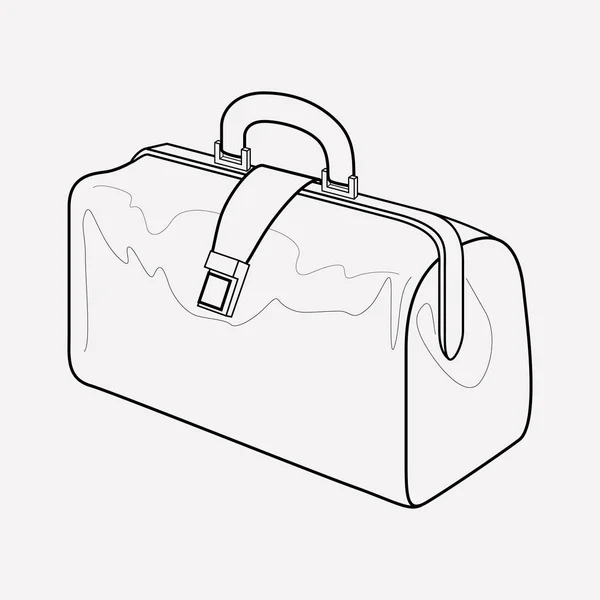 Doctor bolsa icono elemento de línea. Ilustración vectorial de la línea de iconos de bolsa médica aislada en un fondo limpio para el diseño del logotipo de su aplicación móvil web . — Vector de stock