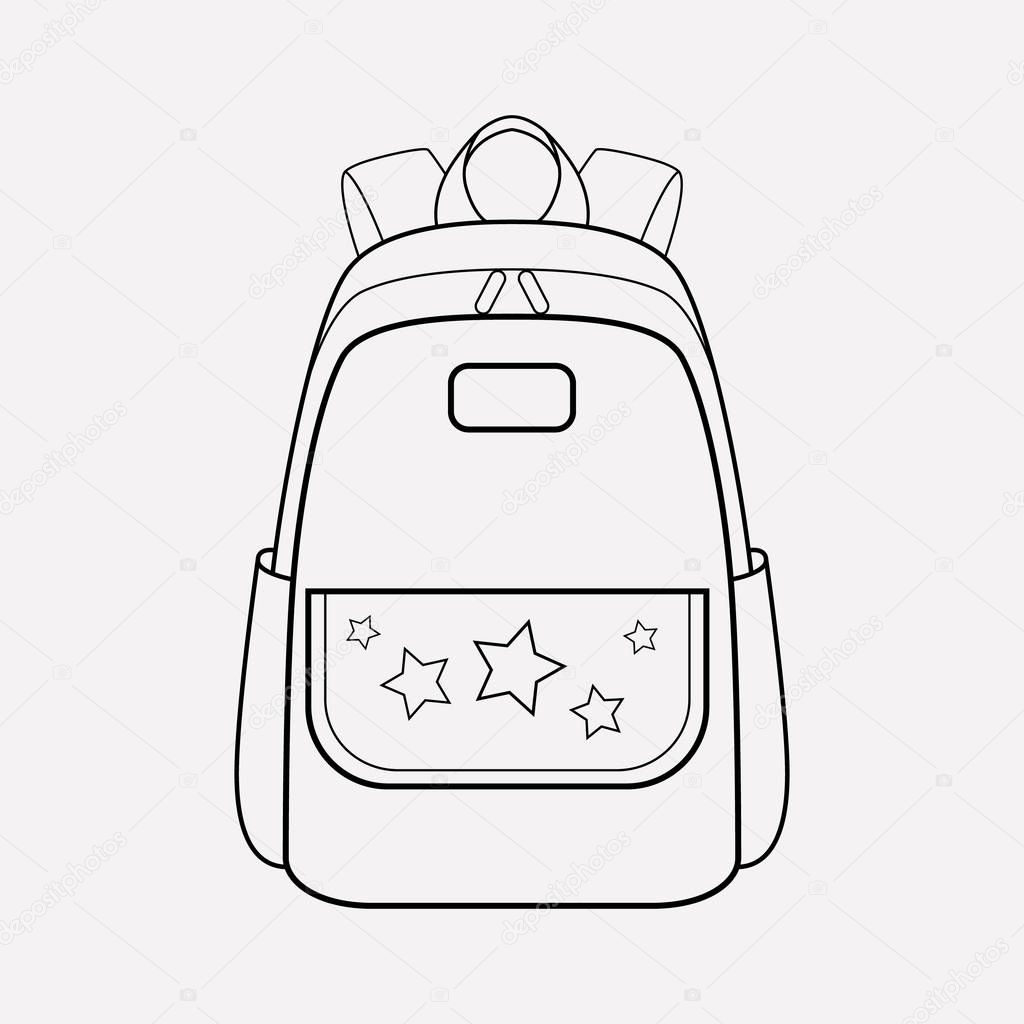 School bag icon line element. Vector illustration of school bag icon line isolated on clean background for your web mobile app logo design.