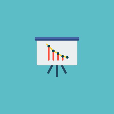 Analytics simgesi düz öğe. illüstrasyon izole web mobil app logo tasarımı için temiz arka plan üzerinde düz analytics simgesinin.