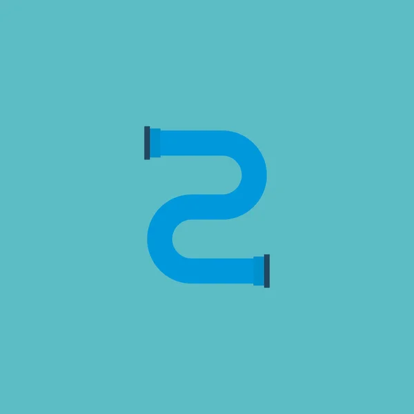 Płaski element ikona rury line. ilustracja ikony linii rur płaskich na czyste podłoże dla projektu logo mobilnych aplikacji sieci web. — Zdjęcie stockowe