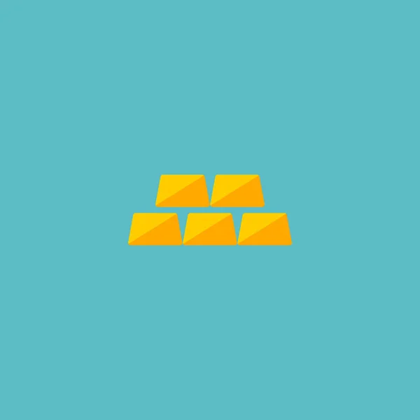 Icona oro elemento piatto. Illustrazione vettoriale dell'icona dorata piatta isolata su sfondo pulito per il design del logo dell'app mobile web . — Vettoriale Stock