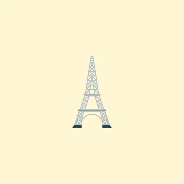 Icône Eiffel élément plat. Illustration vectorielle de l'icône eiffel plate isolée sur fond propre pour la conception du logo de votre application mobile web . — Image vectorielle