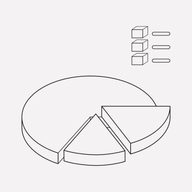 Diyagram simgesi satır öğesi. web mobil app logo tasarımı için temiz arka plan üzerinde izole diyagram simgesi çizgi çizimi.