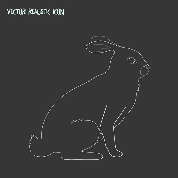 Rabbit icon line element.  illustration of rabbit icon line isolated on clean background for your web mobile app logo design.