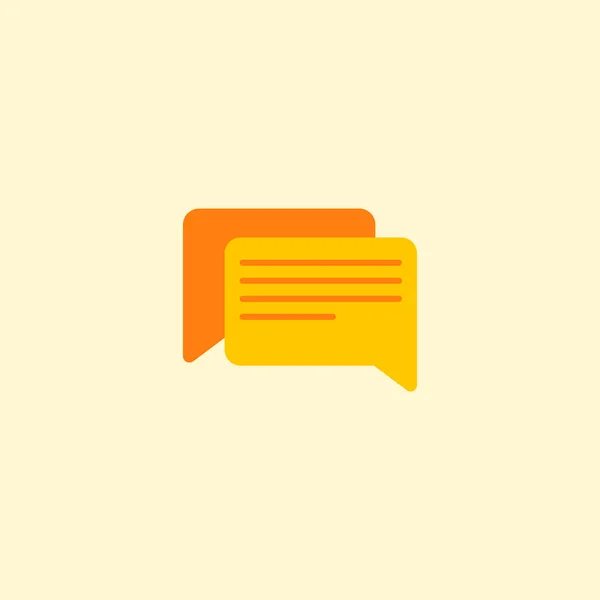 Yorum simge düz öğe. illüstrasyon izole web mobil app logo tasarımı için temiz arka plan üzerinde düz yorum simgesinin.