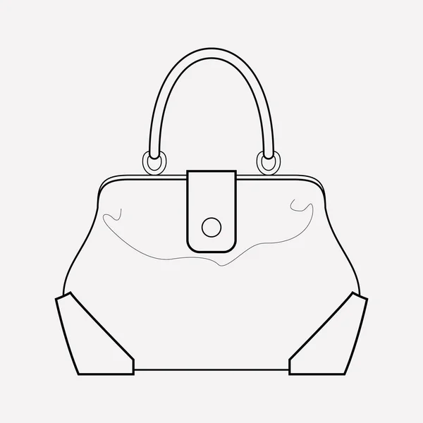 Çerçeve çanta simgesi line öğesi. Çanta simgesi Kadraj web mobil app logo tasarımı için temiz arka plan üzerinde izole vektör çizim. — Stok Vektör
