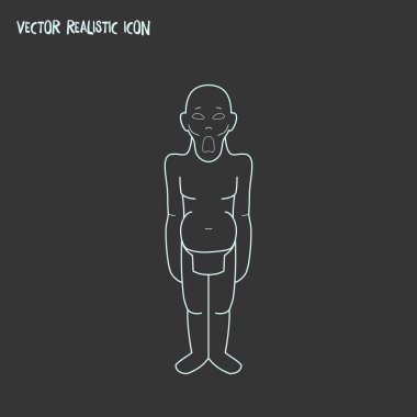 Vudu simgesi line öğesi. web mobil app logo tasarımı için temiz arka plan üzerinde izole vudu simgesi çizgi çizimi.