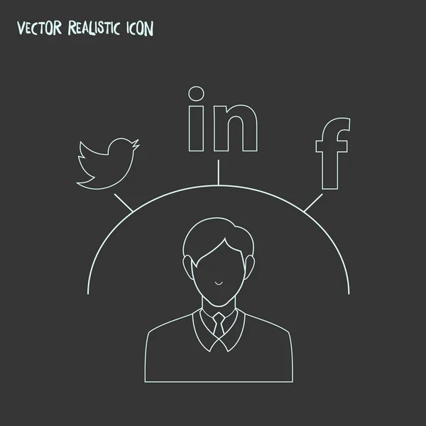 Social media campaign icon line element.  illustration of social media campaign icon line isolated on clean background for your web mobile app logo design. — Stock Photo, Image