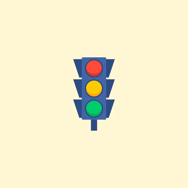 Icono de tráfico ligero elemento plano. ilustración del icono de tráfico ligero plano aislado en un fondo limpio para el diseño del logotipo de su aplicación móvil web . — Foto de Stock