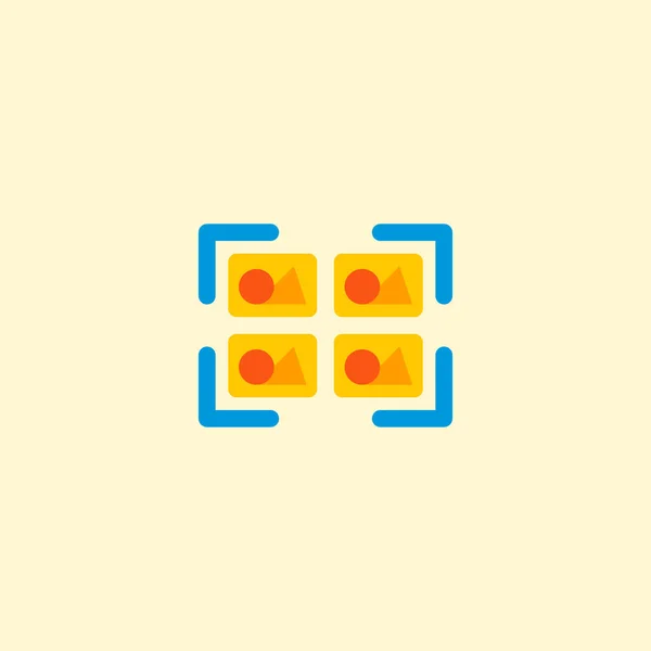 Portföy simgesi düz öğe. Portföy simgesi düz web mobil app logo tasarımı için temiz arka plan üzerinde izole vektör çizim. — Stok Vektör