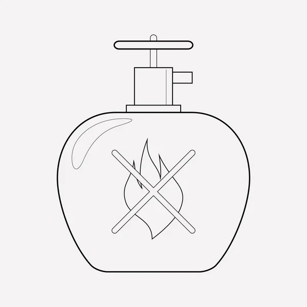 Gas kann Linienelement symbolisieren. Vektor Illustration von Gas kann Symbollinie isoliert auf sauberem Hintergrund für Ihre Web-Handy-App Logo-Design. — Stockvektor