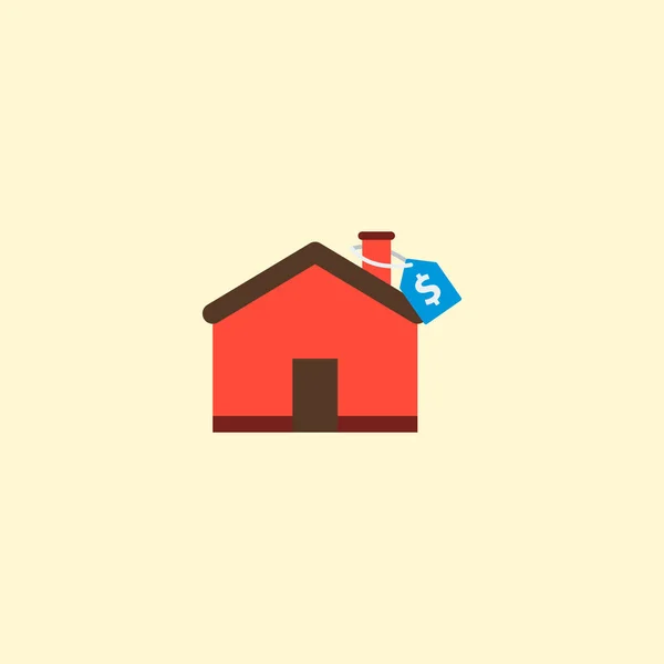 Ипотечный значок плоский элемент. Иллюстрация иконки ипотеки квартира изолированы на чистом фоне для дизайна логотипа вашего веб-мобильного приложения . — стоковое фото