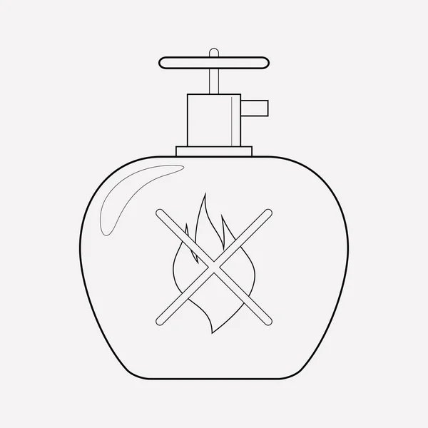 Gas can icon line element.  illustration of gas can icon line isolated on clean background for your web mobile app logo design. — Stock Photo, Image