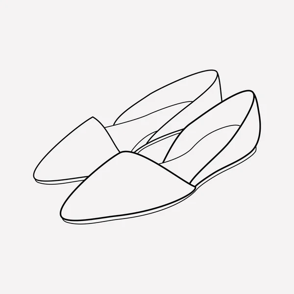 Dorsay zapatos icono elemento de línea. Ilustración vectorial de la línea de iconos de zapatos dorsay aislados en un fondo limpio para el diseño del logotipo de su aplicación móvil web . — Archivo Imágenes Vectoriales