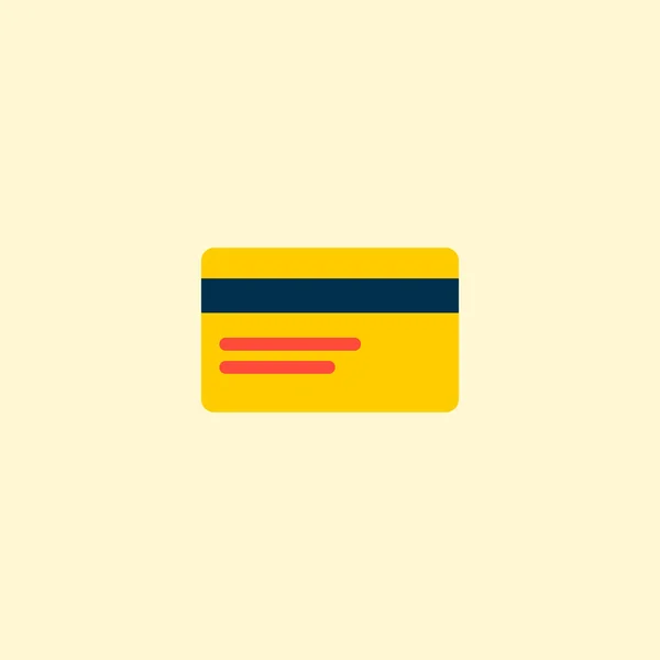 Επίπεδη Στοιχείο Εικονιδίου Κάρτα Τράπεζας Εικονογράφηση Διάνυσμα Εικονίδιο Της Κάρτας — Διανυσματικό Αρχείο