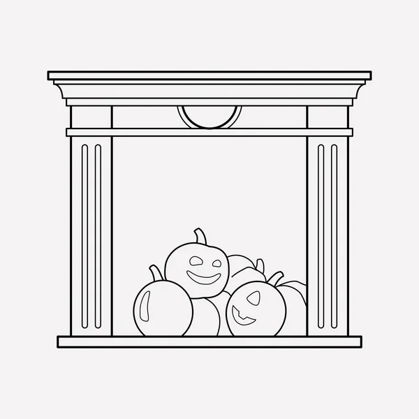 Elemento de línea de icono de chimenea. Ilustración vectorial de la línea de iconos de chimenea aislada en un fondo limpio para el diseño del logotipo de su aplicación móvil web . — Vector de stock