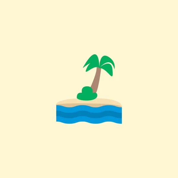 Island icon flat element.  illustration of island icon flat isolated on clean background for your web mobile app logo design.