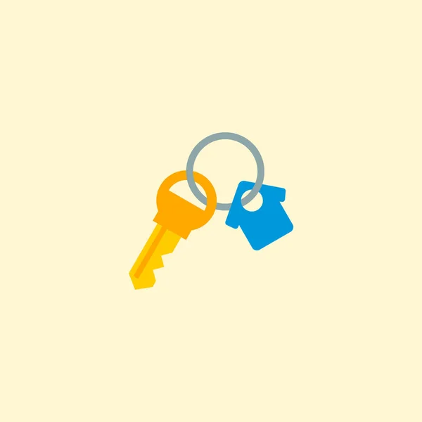 Icono clave elemento plano. ilustración del icono clave plano aislado en el fondo limpio para el diseño del logotipo de su aplicación móvil web . —  Fotos de Stock