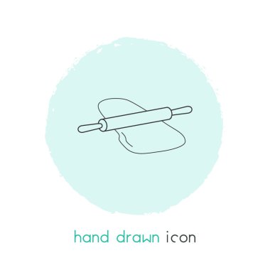 Hamur simgesi line öğesi. Hamur simgesi satır web mobil app logo tasarımı için temiz arka plan üzerinde izole vektör çizim.